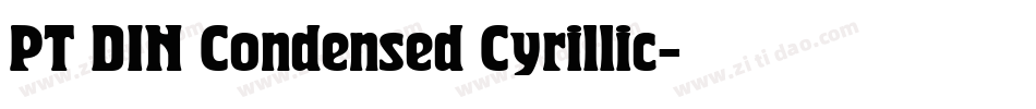 PT DIN Condensed Cyrillic字体转换